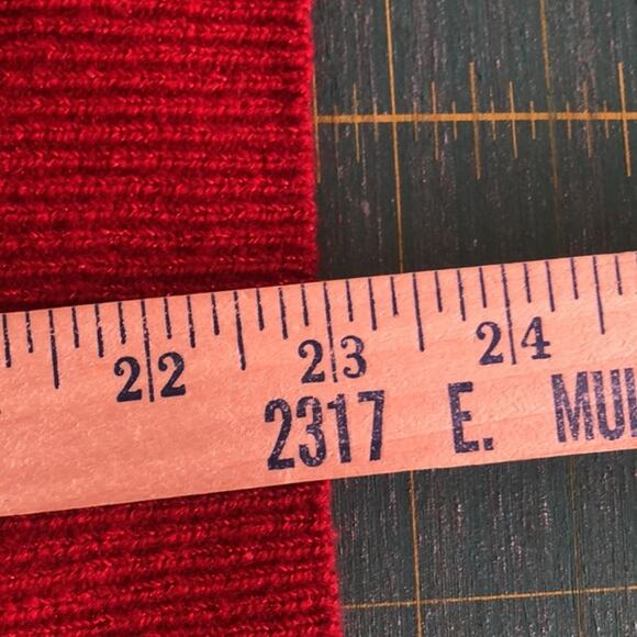 Route 66 Womens Red Wool Blend Pullover Crewneck Sparkly Sweater Sz XL - Picture 5 of 5